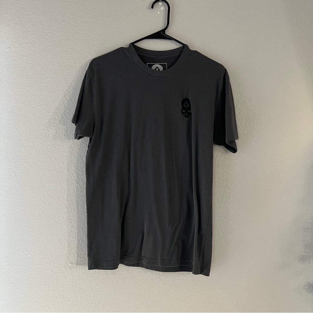 Zero Foxtrot Dark Gray Embroidered Tee